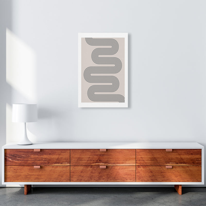 Twisty Lines Neutral Original A2 Canvas