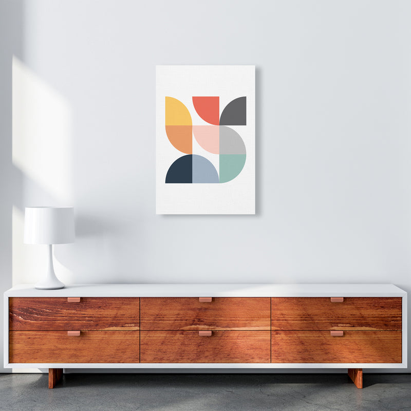 Scandi Quarter Circles Original A2 Canvas