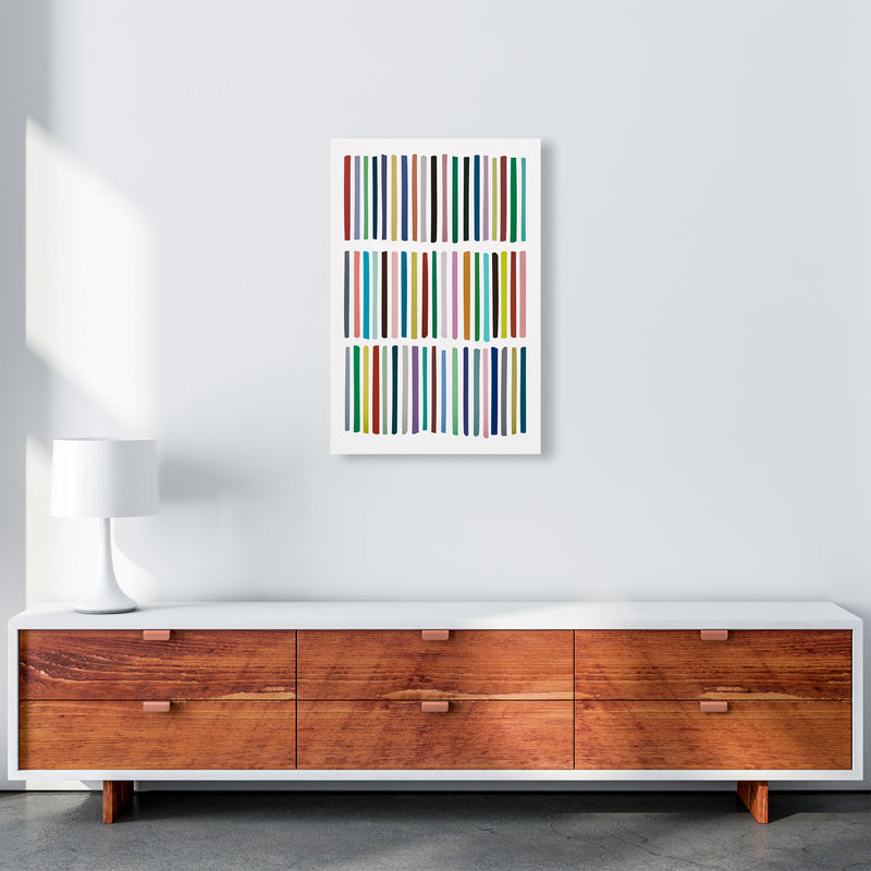 Scandinavian Multicolour Lines Original A2 Canvas