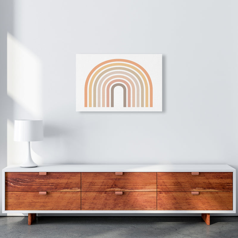 Muted Rainbow Horizontal Original A2 Canvas