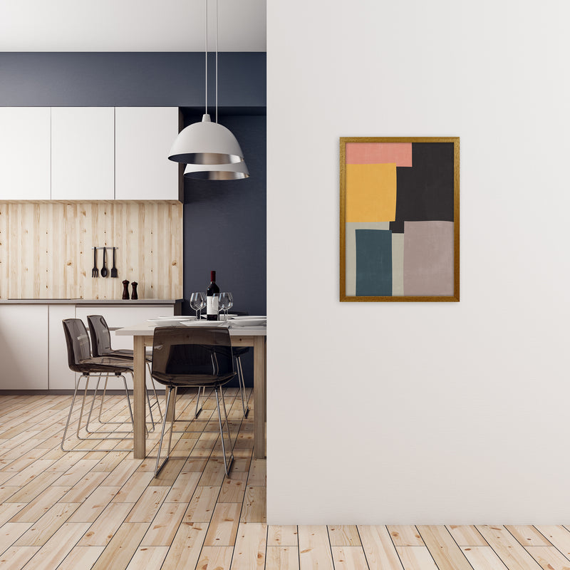 Abstract Block Art Original A2 Print Only