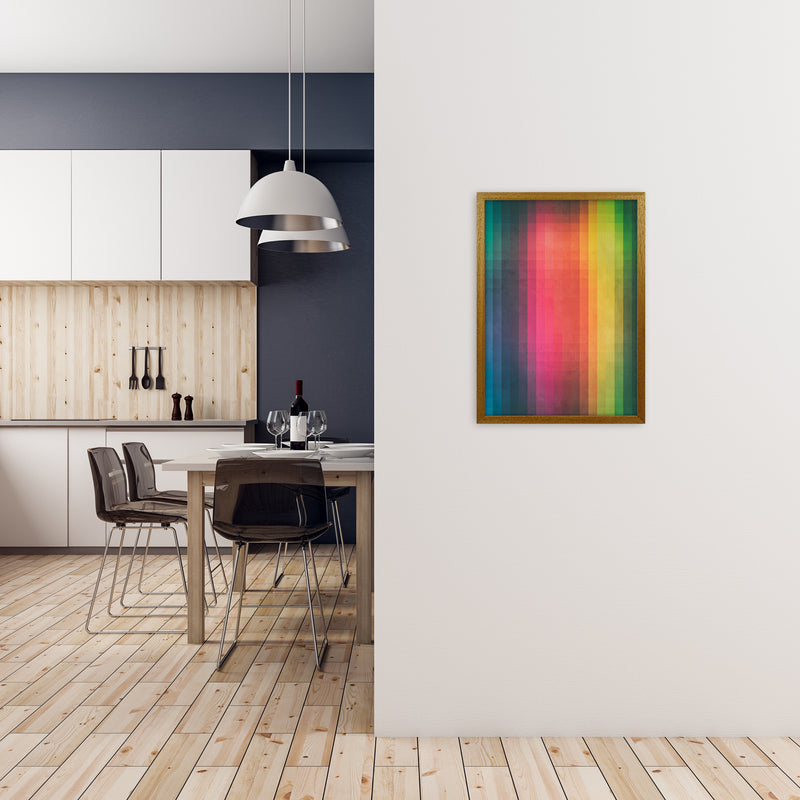 Rainbow Pixel Art Original A2 Print Only