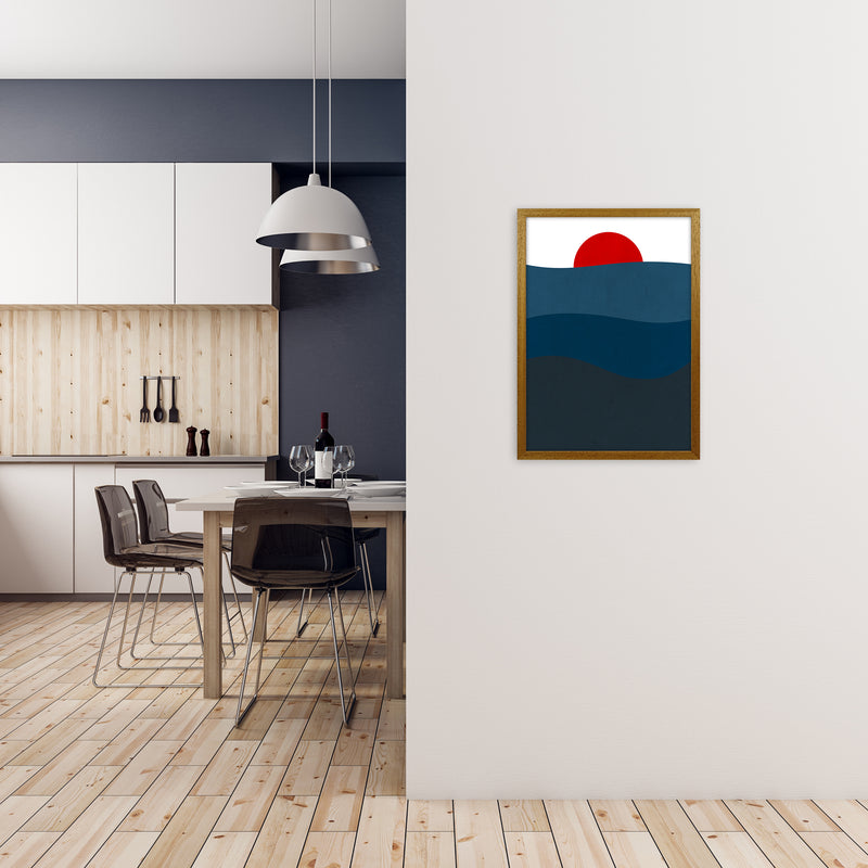 Red Blue Sunset Original A2 Print Only