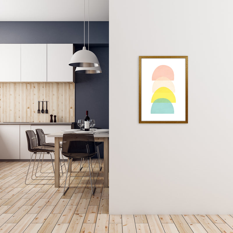 Semi Circle Summer Colours Original A2 Print Only