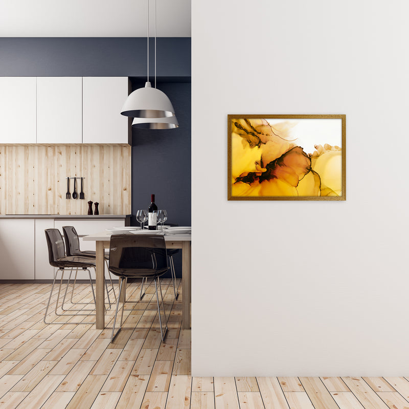 Yellow Watercolor Abstract Original A2 Print Only