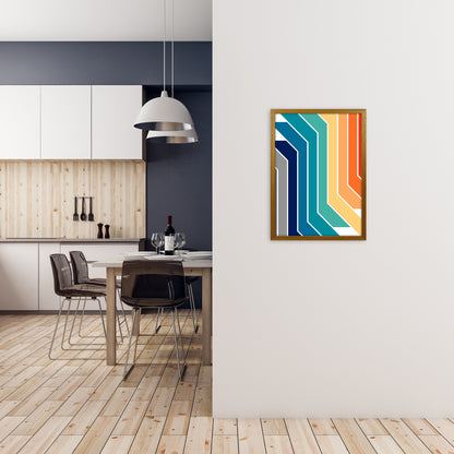 Modern Rainbow Stripes B A2 Print Only