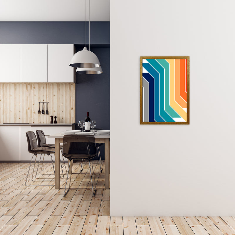 Modern Rainbow Stripes B A2 Print Only