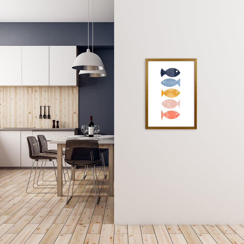 Scandinavian Geometric Print Fish A A2 Print Only