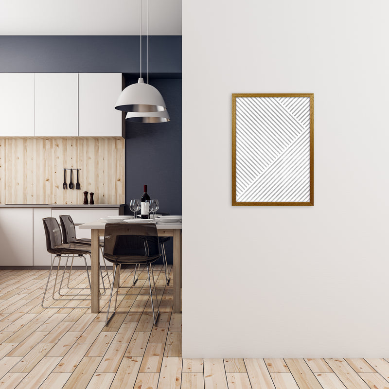 Mid Century Texture Lines B A2 Print Only
