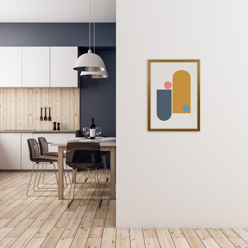 Mid Century Modern Prints on Grey D A2 Print Only