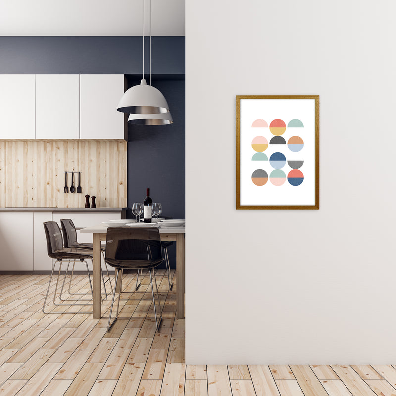 Simple Circles with Texture B A2 Print Only