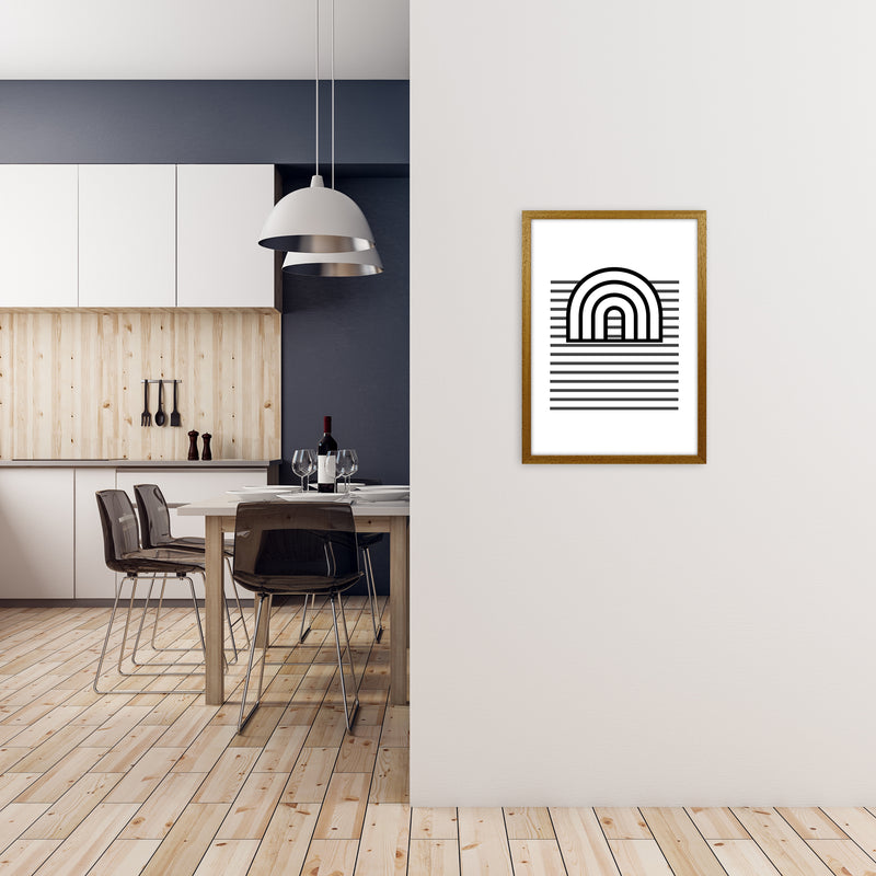 3D Rainbow and Lines Original Abstract Art Print by Print Punk Studio A2 Print Only