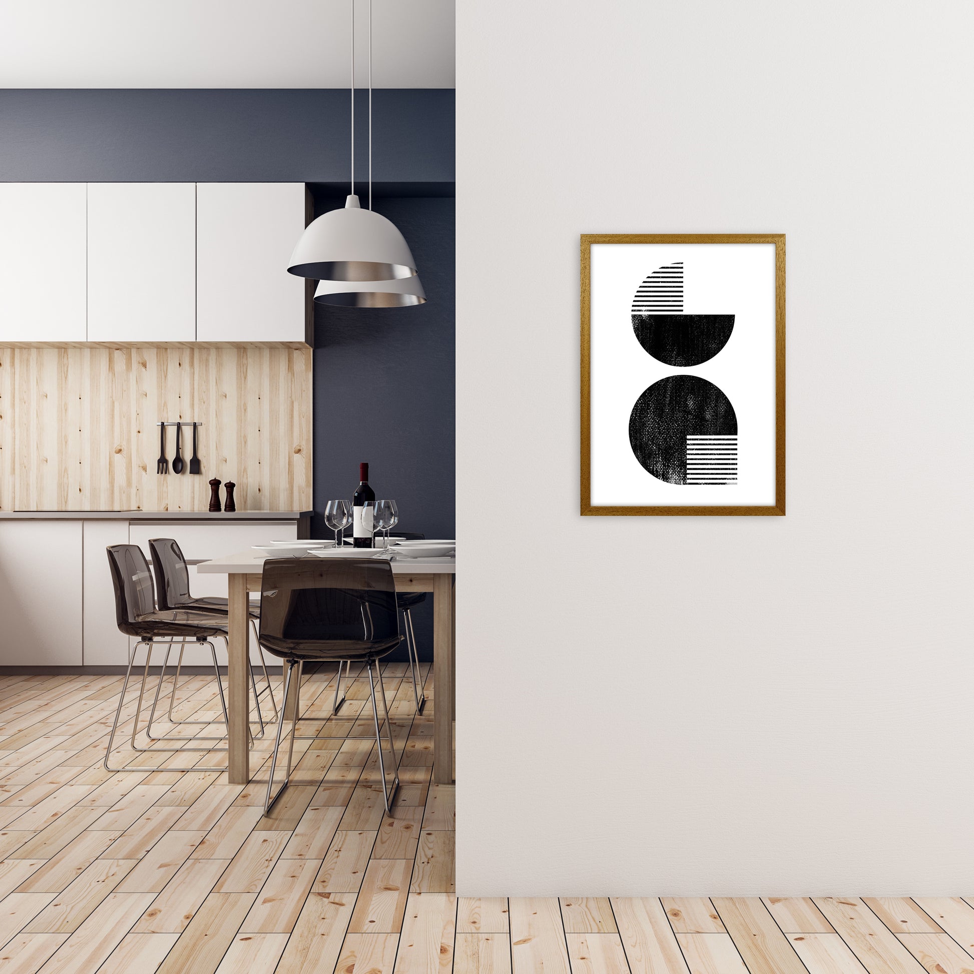 Black and White Mid Century A2 Print Only