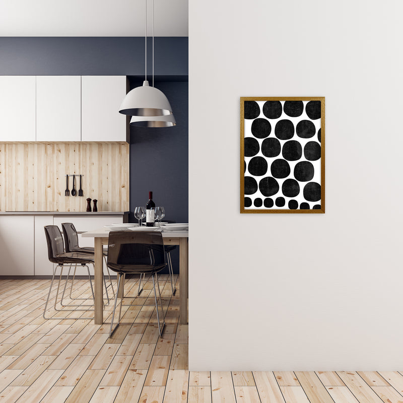 Black Grunge Circles Original A2 Print Only
