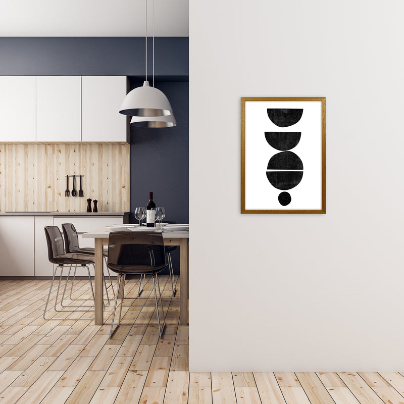 Mid Century Abstract Shapes Original A2 Print Only