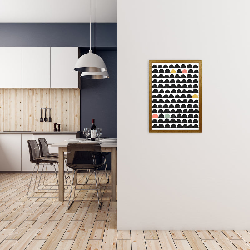 Mid Century Black and Color A2 Print Only
