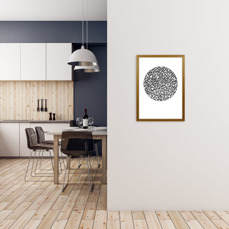 Mid Century Dots Circle Original A2 Print Only