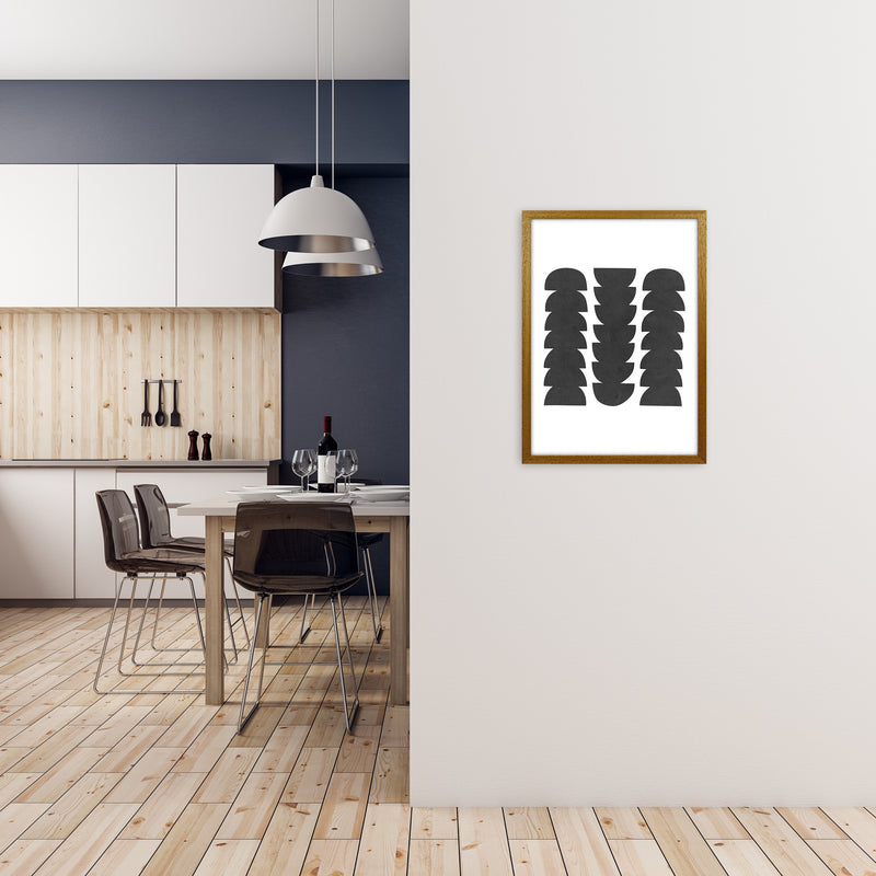 Mid Century Modern Abstract Grunge A2 Print Only
