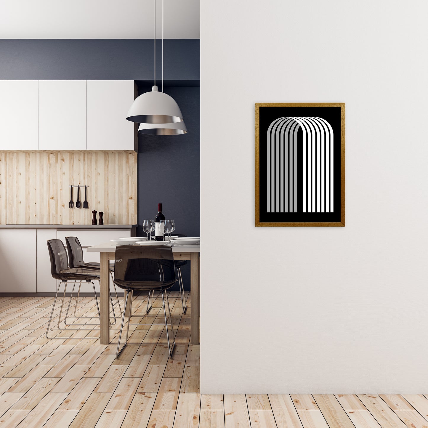 Modern BW Geometric Original A2 Print Only