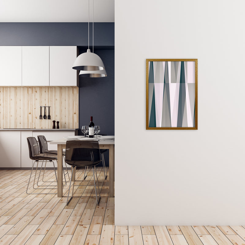 Mono Triangles Abstract Original A2 Print Only