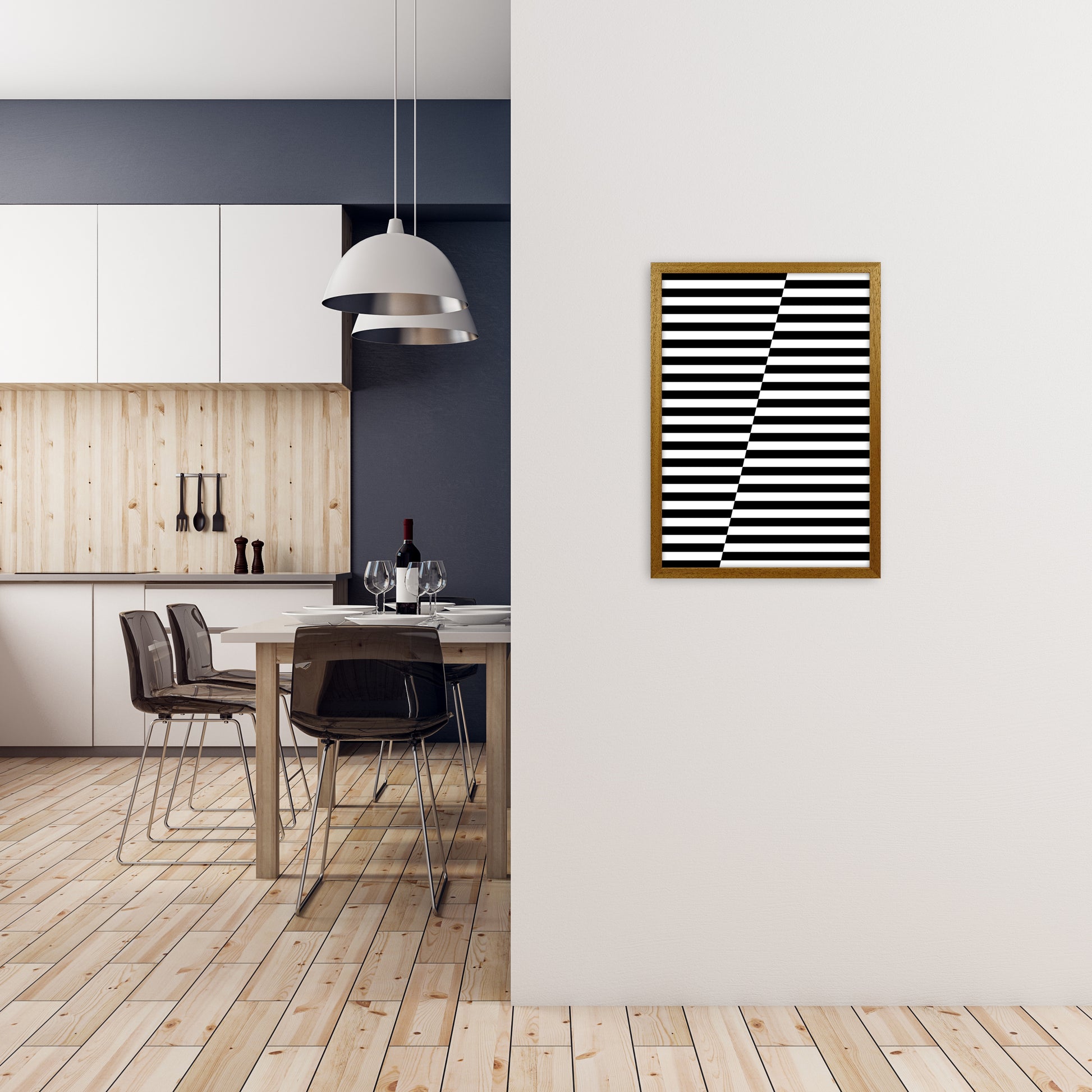 Black and White Stripe ALT A2 Print Only