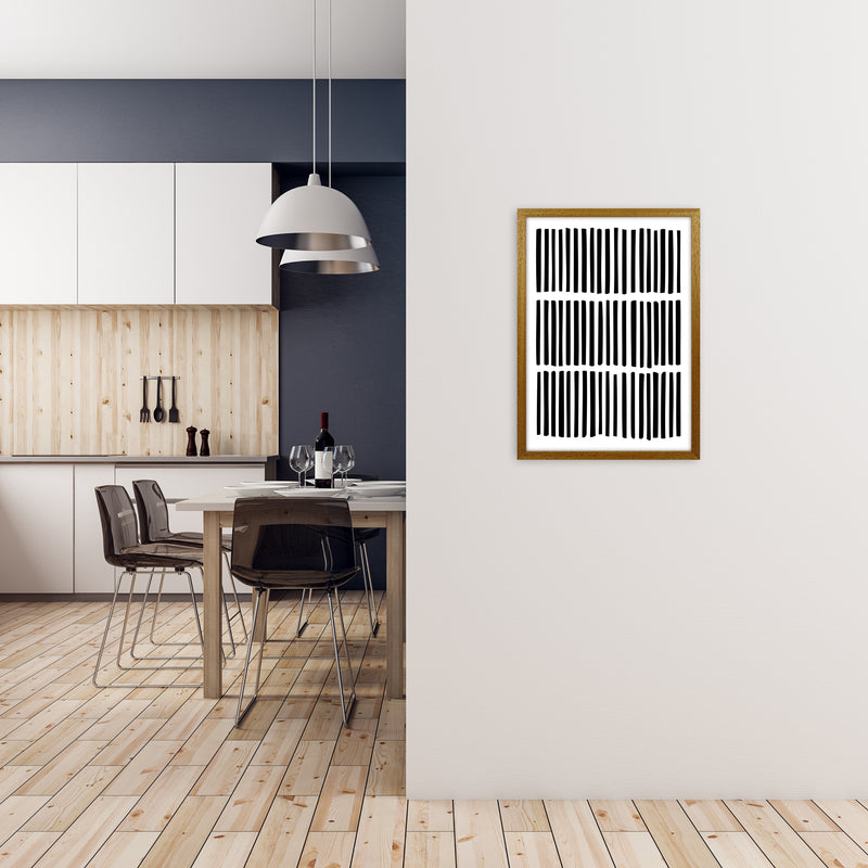 Scandi Black and White Lines A2 Print Only