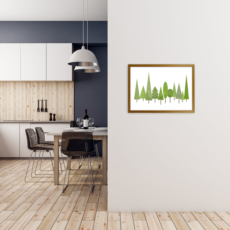Scandinavian Trees Landscape Original A2 Print Only
