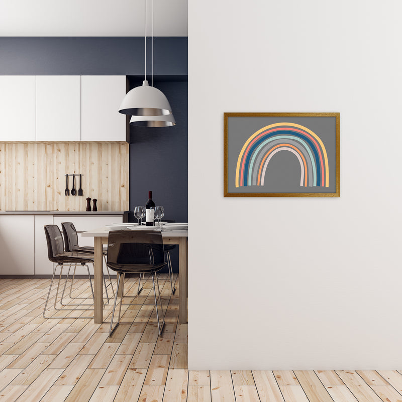 Rainbow on Gray Original A2 Print Only