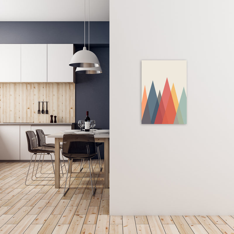 Portrait Mountain Abstract Original A2 Black Frame