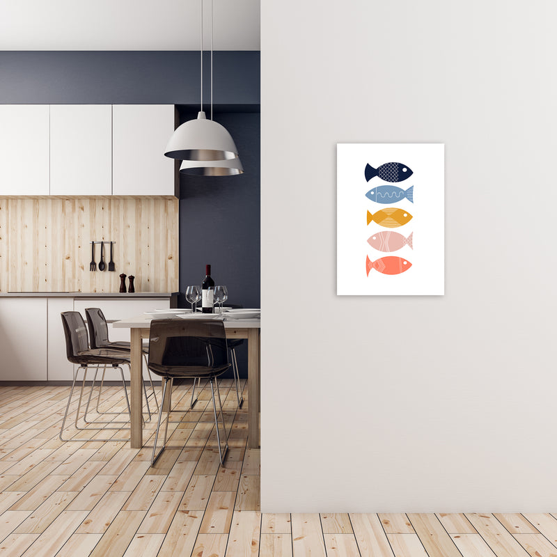Scandi Mid Mod Fish Original A2 Black Frame