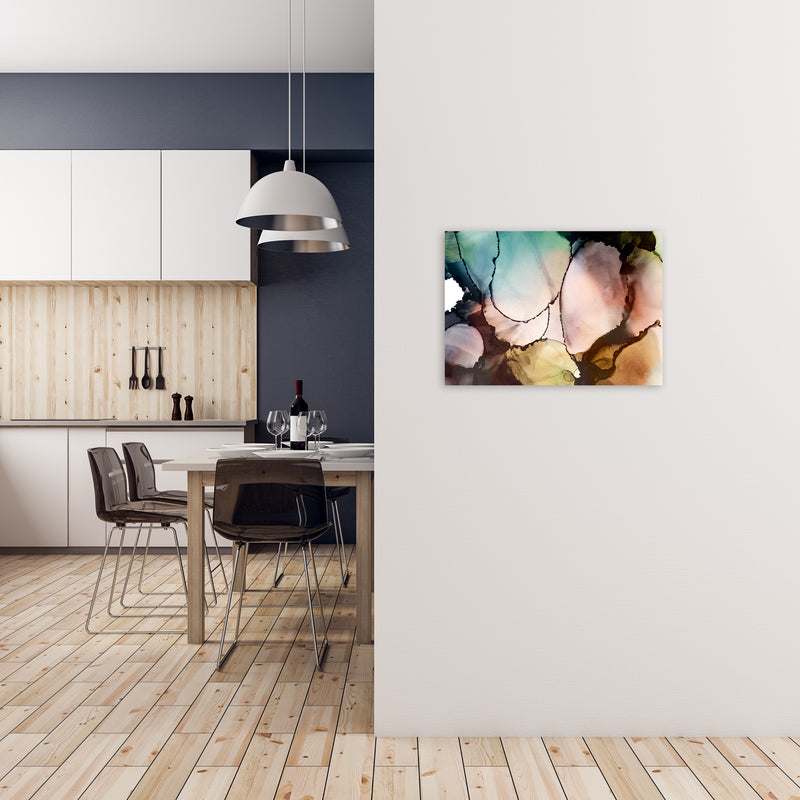 Watercolor Multicolor Original A2 Black Frame