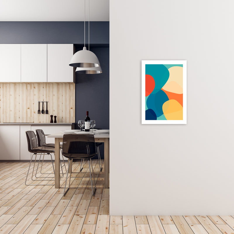 Abstract Multicolour Design Original A2 Black Frame