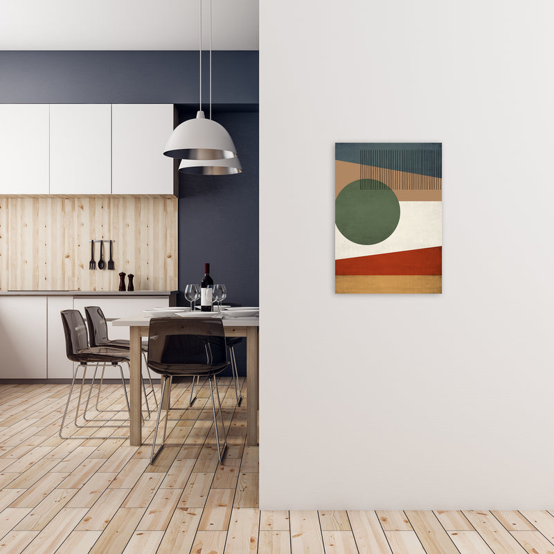Abstract Wall Art Earth Tones A2 Black Frame