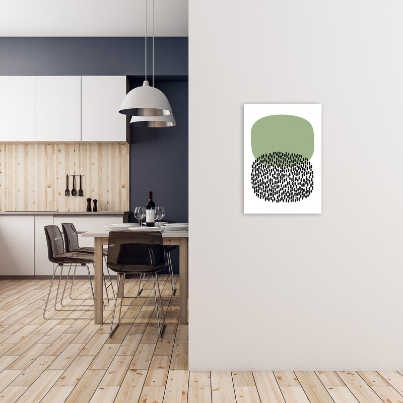 Green and Black Abstract Original A2 Black Frame