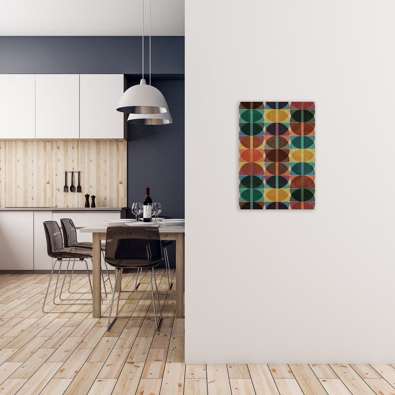Warm Abstract Pattern Original A2 Black Frame