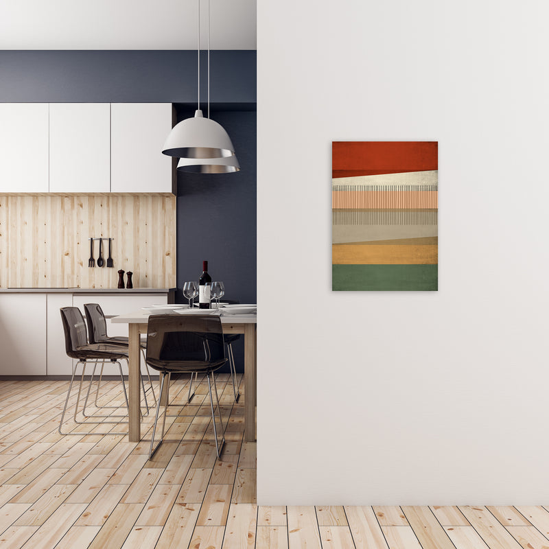 Abstract Earth Tone Prints B A2 Black Frame
