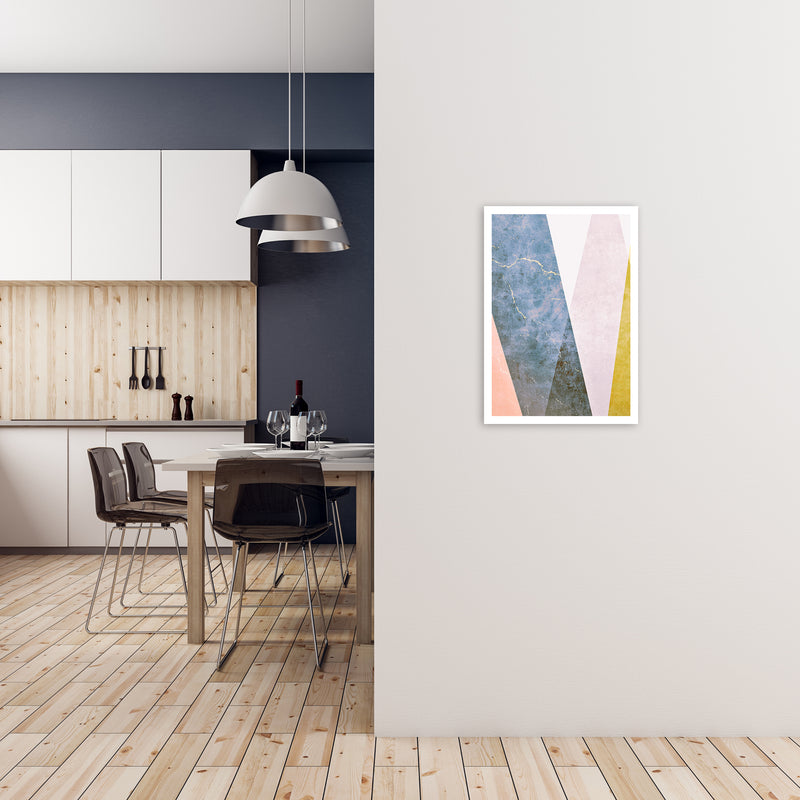 Grunge Colour Print A A2 Black Frame