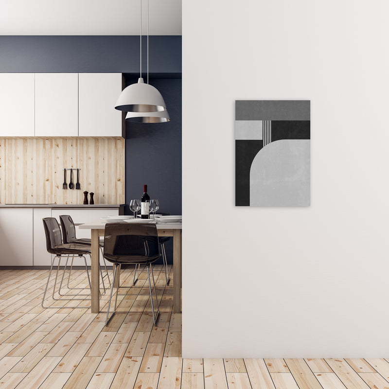 Mid Century Black and White Print A A2 Black Frame