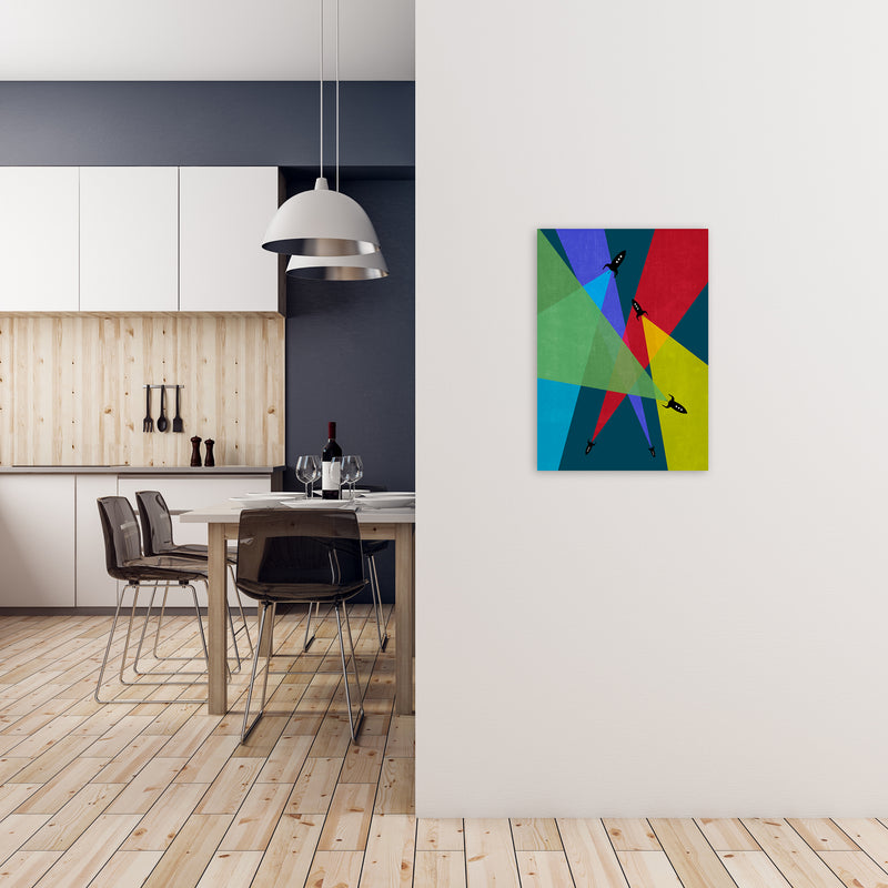 Rocket Bedroom Print A A2 Black Frame