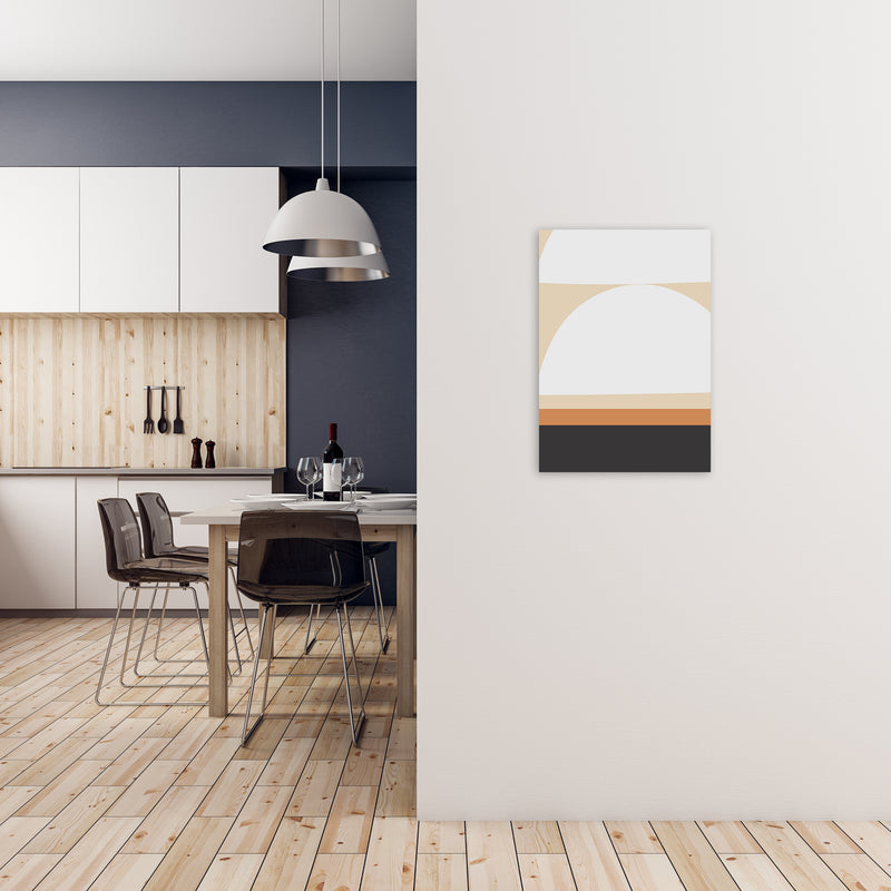 White Abstract Shapes A Original A2 Black Frame