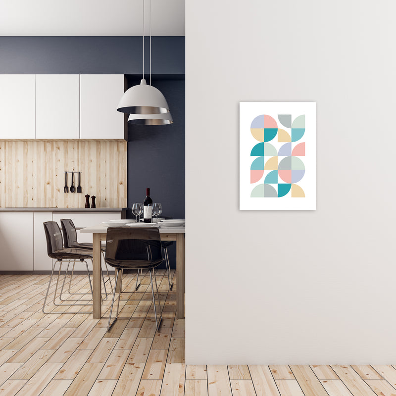 Abstract Pastel Nursery Print A A2 Black Frame