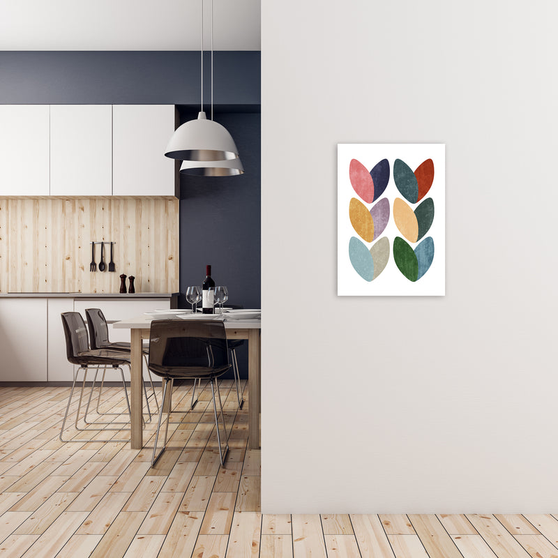 Scandinavian Hearts Wall Art Print C A2 Black Frame
