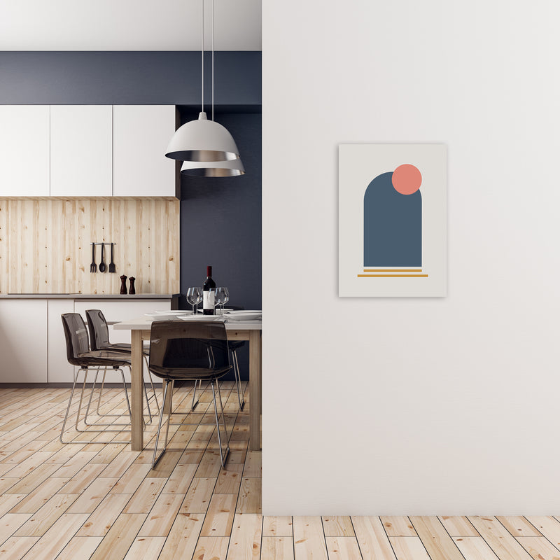 Mid Century Modern Prints on Grey F A2 Black Frame