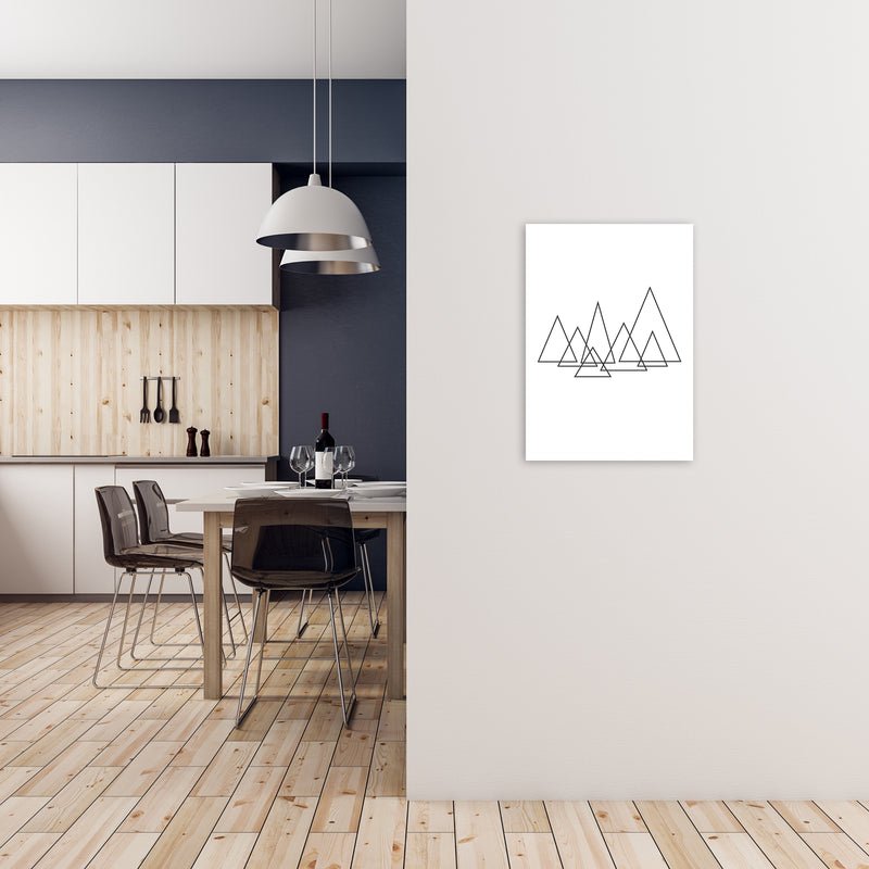 Geometric Triangle Poster Original A2 Black Frame
