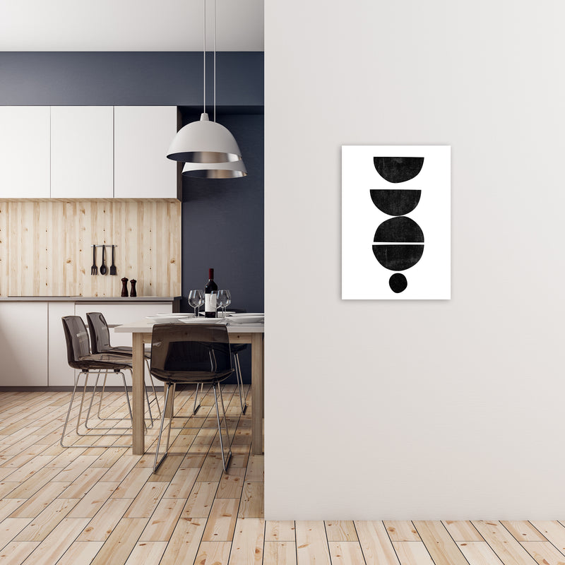 Mid Century Abstract Shapes Original A2 Black Frame