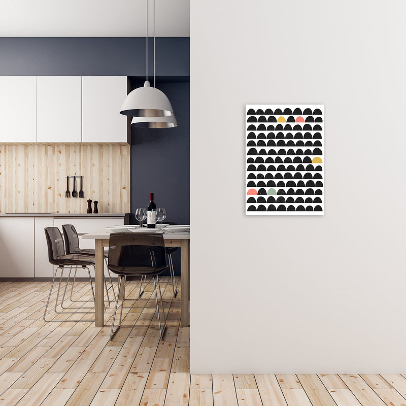 Mid Century Black and Color A2 Black Frame