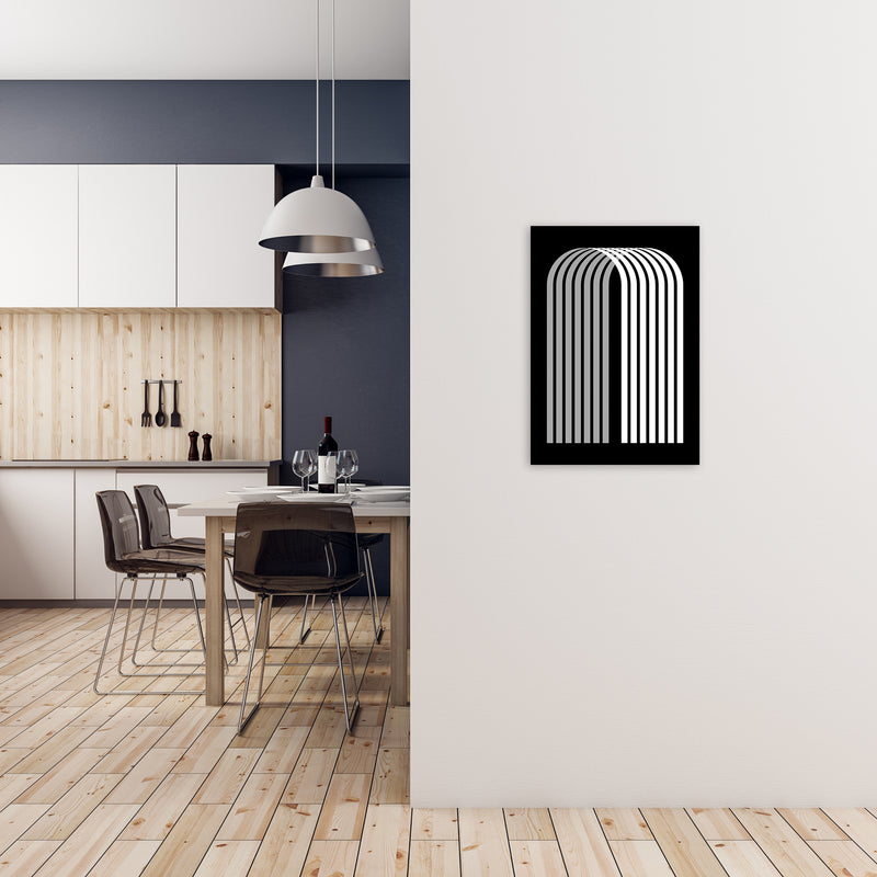 Modern BW Geometric Original A2 Black Frame