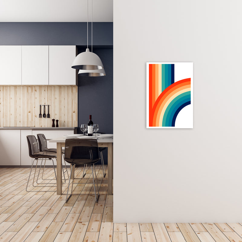 Rainbow Curve One Original A2 Black Frame