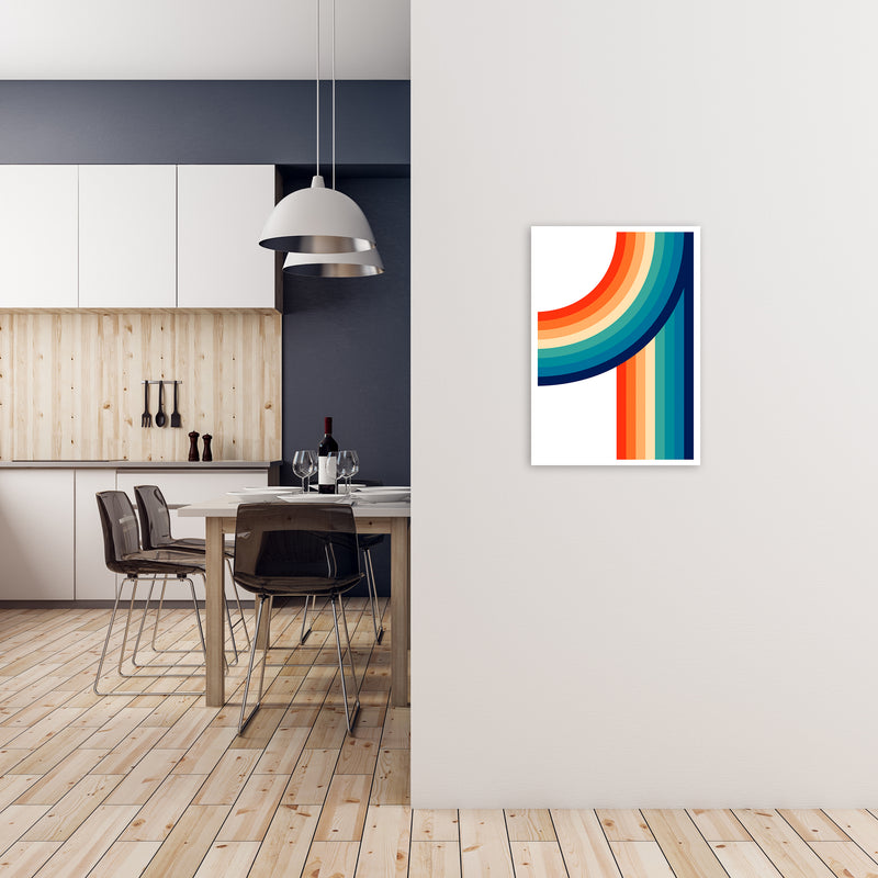Rainbow Curve Two Original A2 Black Frame