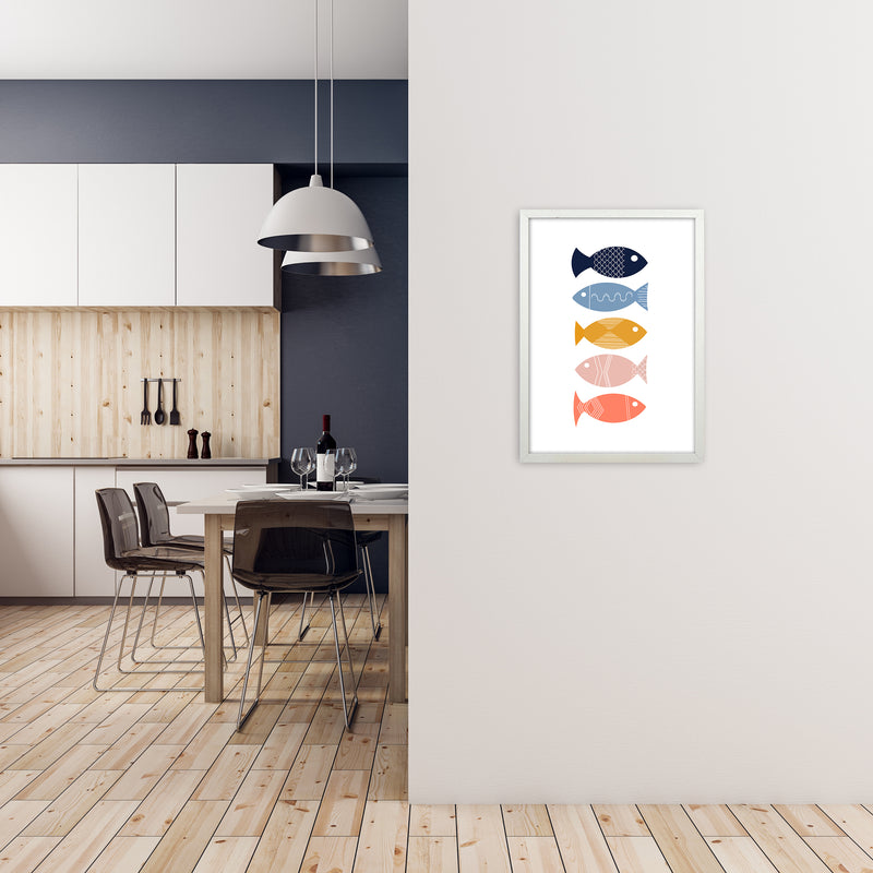 Scandi Mid Mod Fish Original A2 Oak Frame